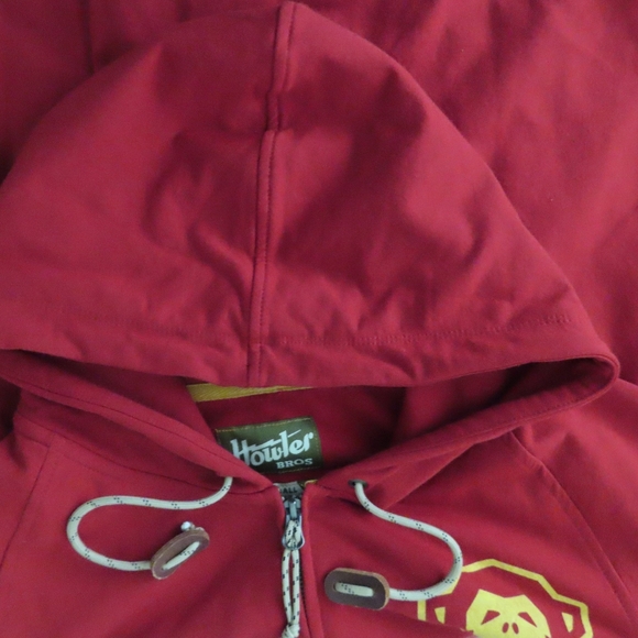 howler brothers lightning bolt red hoodie jacket M - Picture 4 of 7
